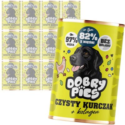 Dobry Pies Mono Kurczak 12x400g Monoproteinowa Mokra Karma Dla Dorosłych Psów Z Alergią I Nietolerancją Pokarmową Kurczak Z Kolagenem Dobry Pies Mono Kurczak 12x400g Monoproteinowa Mokra Karma Dla Dorosłych Psów Z Alergią I Nietolerancją Pokarmową Kurczak Z Kolagenem