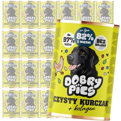 Dobry Pies Mono Kurczak 24x400g Monoproteinowa Mokra Karma Dla Dorosłych Psów Z Alergią I Nietolerancją Pokarmową Kurczak Z Kolagenem Dobry Pies Mono Kurczak 24x400g Monoproteinowa Mokra Karma Dla Dorosłych Psów Z Alergią I Nietolerancją Pokarmową Kurczak Z Kolagenem