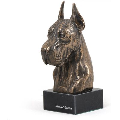 Dog niemiecki I - statuetka psa, popiersie na kamiennej podstawie, rzeźba, trofeum na wystawę psów marki Art-Dog Dog niemiecki I - statuetka psa, popiersie na kamiennej podstawie, rzeźba, trofeum na wystawę psów marki Art-Dog