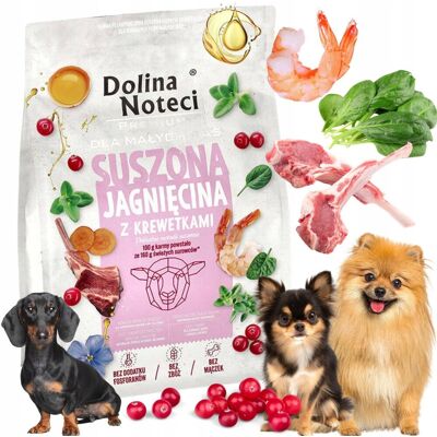 DOLINA NOTECI karma dla psów małych ras SUSZONA JAGNIĘCINA Z KREWETKAMI 3KG DOLINA NOTECI karma dla psów małych ras SUSZONA JAGNIĘCINA Z KREWETKAMI 3KG