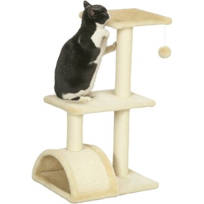 PawHut Drapak dla kota 72 cm, z piłeczką, słupki sizalowe, kremowy PawHut Drapak dla kota 72 cm, z piłeczką, słupki sizalowe, kremowy