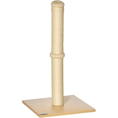Drapak dla kota PawHut, drapak z sizalu, solidny drapak, zabawka do drapania, kot z piłką, 60 cm, płyta wiórowa, sizal, beż + dąb, 34 x 34 x 60 cm Drapak dla kota PawHut, drapak z sizalu, solidny drapak, zabawka do drapania, kot z piłką, 60 cm, płyta wiórowa, sizal, beż + dąb, 34 x 34 x 60 cm