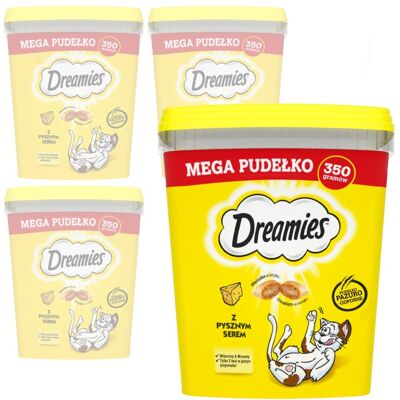 Dreamies Mega Pudełko Przysmak Dla Kota Chrupiące Paszteciki Z Nadzieniem Z Serem 4x350g Dreamies Mega Pudełko Przysmak Dla Kota Chrupiące Paszteciki Z Nadzieniem Z Serem 4x350g
