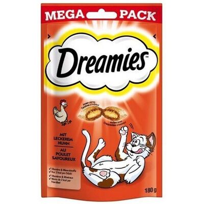 Przysmaki dla kotów Dreamies z kurczakiem - Mega Pack - Chrupiąca przekąska Przysmaki dla kotów Dreamies z kurczakiem - Mega Pack - Chrupiąca przekąska