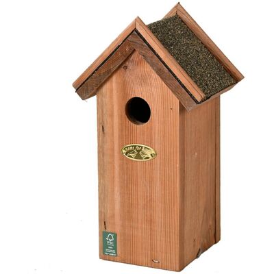 Esschert Design Drewniana budka lęgowa z daszkiem bitumicznym Esschert Design Drewniana budka lęgowa z daszkiem bitumicznym