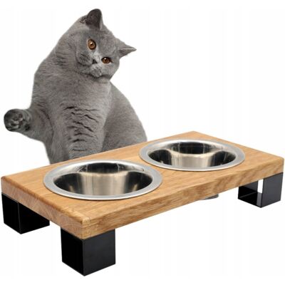 ENDER DREWNIANY BUFET MISKI NA STOJAKU DLA PSA KOTKA PODSTAWKA + miski 2x450ml ENDER DREWNIANY BUFET MISKI NA STOJAKU DLA PSA KOTKA PODSTAWKA + miski 2x450ml