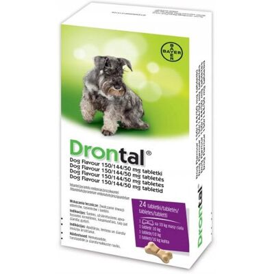 VETOQUINOL Drontal Dog Flavour 24 Tabletki dla Psów VETOQUINOL Drontal Dog Flavour 24 Tabletki dla Psów