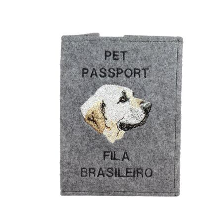 Fila Brasileiro, Mastif brazylijski - etui na paszport psa, pokrowiec na dokumenty, prezent dla podróżnika od marki Art-Dog Fila Brasileiro, Mastif brazylijski - etui na paszport psa, pokrowiec na dokumenty, prezent dla podróżnika od marki Art-Dog