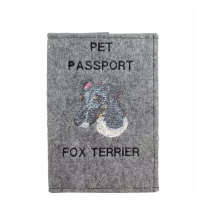Art-Dog - Fox Terrier - Filc - 17x12,5 cm - Portfel paszportowy Art-Dog - Fox Terrier - Filc - 17x12,5 cm - Portfel paszportowy