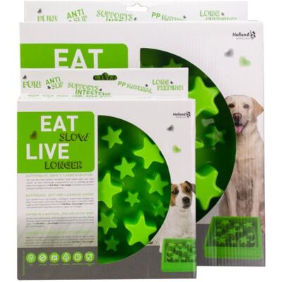 Holland Animal Care HAC Eat Slow Star miska spowalniająca jedzenie zielona S Holland Animal Care HAC Eat Slow Star miska spowalniająca jedzenie zielona S