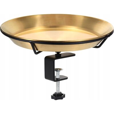 Inny producent HRAYLTOP Miska do karmienia/ kąpieli ptaków z zaciskiem 20x28x3,5 cm ZŁOTA Inny producent HRAYLTOP Miska do karmienia/ kąpieli ptaków z zaciskiem 20x28x3,5 cm ZŁOTA