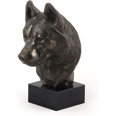 Husky syberyjski, Siberian Husky - statuetka psa, popiersie na kamiennej podstawie, rzeźba, trofeum na wystawę psów marki Art-Dog Husky syberyjski, Siberian Husky - statuetka psa, popiersie na kamiennej podstawie, rzeźba, trofeum na wystawę psów marki Art-Dog