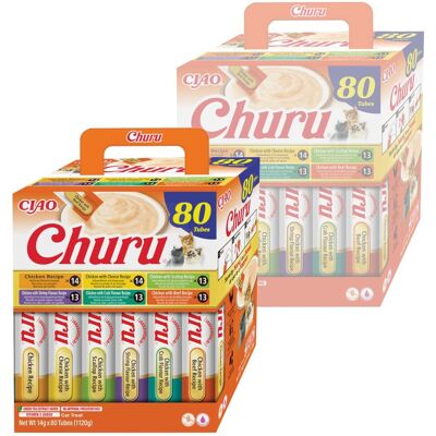 Inaba Cat Churu 160x14g (2240g) Kremowy Przysmak Dla Kota Pasta Mix z Kurczakiem Inaba Cat Churu 160x14g (2240g) Kremowy Przysmak Dla Kota Pasta Mix z Kurczakiem