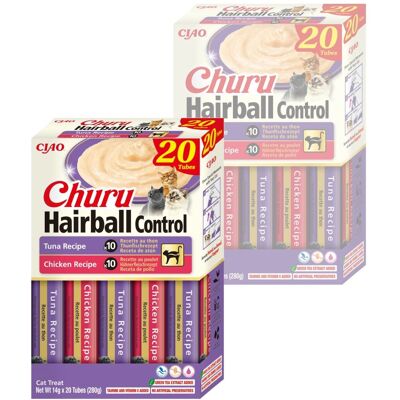 Inaba Cat Churu Hairball Control 40x14g Kremowy Przysmak Dla Kota Pasta Mix Kurczak I Tuńczyk Inaba Cat Churu Hairball Control 40x14g Kremowy Przysmak Dla Kota Pasta Mix Kurczak I Tuńczyk