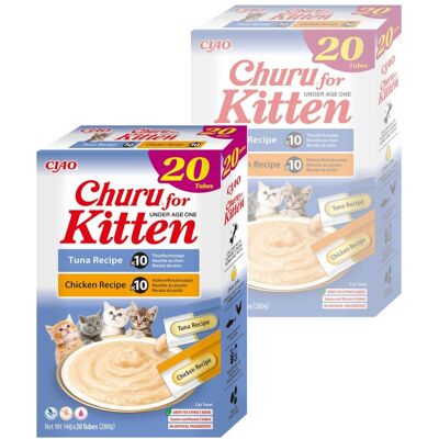 Inaba Cat Churu Kitten 40x14g Kremowy Przysmak Dla Kociąt Pasta Mix Kurczak I Tuńczyk Inaba Cat Churu Kitten 40x14g Kremowy Przysmak Dla Kociąt Pasta Mix Kurczak I Tuńczyk
