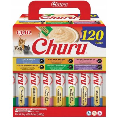 INABA Cat Churu Pasta dla kota kurczak z tuńczykiem 120x14g INABA Cat Churu Pasta dla kota kurczak z tuńczykiem 120x14g