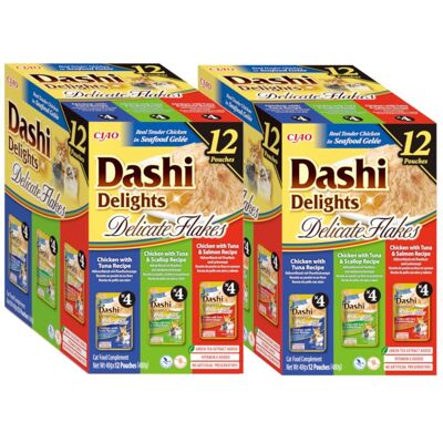 Inaba Cat Dashi Delights Delicate Flakes 24x40g Karma Uzupełniająca Dla Kota Kurczak Ryba Przegrzebki Inaba Cat Dashi Delights Delicate Flakes 24x40g Karma Uzupełniająca Dla Kota Kurczak Ryba Przegrzebki
