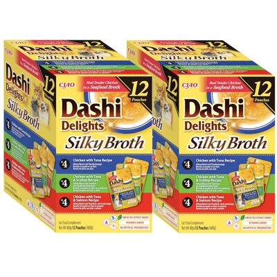 Inaba Cat Dashi Delights Silky Broth 24x40g Karma Uzupełniająca Dla Kota Kurczak Ryba Przegrzebki Inaba Cat Dashi Delights Silky Broth 24x40g Karma Uzupełniająca Dla Kota Kurczak Ryba Przegrzebki