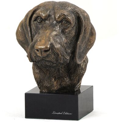 Rzeźba na psa rasy Wire-haired Dackel - Trofeum z brązu na zimno Rzeźba na psa rasy Wire-haired Dackel - Trofeum z brązu na zimno