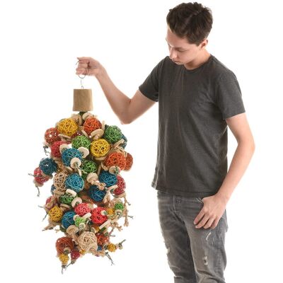 Java z piłkami XXL - Najwyższej Jakości 5-kilogramowa Naturalna Zabawka dla Papug Java z piłkami XXL - Najwyższej Jakości 5-kilogramowa Naturalna Zabawka dla Papug