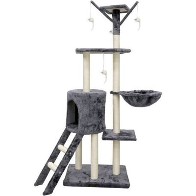 Inny producent JIPSY Szary drapak dla kota 79 x 34 x 138 cm - 3 platformy, 1 żerdź, 1 buda, 1 klatka schodowa, drapak Inny producent JIPSY Szary drapak dla kota 79 x 34 x 138 cm - 3 platformy, 1 żerdź, 1 buda, 1 klatka schodowa, drapak