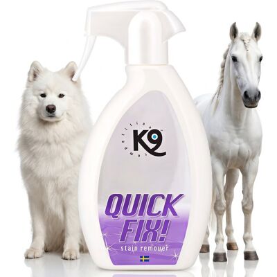 K9 Quick Fix Suchy Szampon Rozjaśniający dla Psa i Konia do Białej Jasnej Sierści Usuwa Plamy Zażółcenia Proteiny Pszenicy 500 ml K9 Quick Fix Suchy Szampon Rozjaśniający dla Psa i Konia do Białej Jasnej Sierści Usuwa Plamy Zażółcenia Proteiny Pszenicy 500 ml