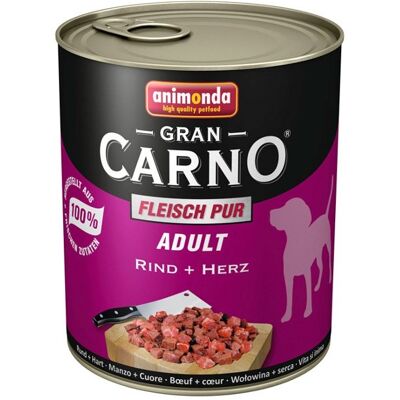 Karma dla psa ANIMONDA GranCarno Adult, wołowina i serca, 800 g. Karma dla psa ANIMONDA GranCarno Adult, wołowina i serca, 800 g.