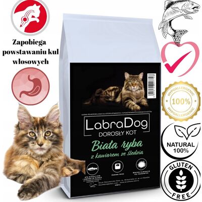 LabraDog Karma Sucha Dla Kota Sterylizowanego Biała Ryba Z Kawiorem 5Kg LabraDog Karma Sucha Dla Kota Sterylizowanego Biała Ryba Z Kawiorem 5Kg