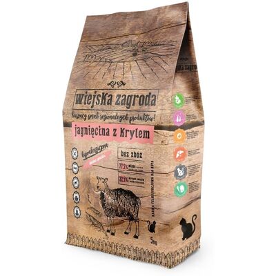 Karma Sucha Dla Kota Wiejska Zagroda, Jagnięcina Z Krylem, 5 Kg Karma Sucha Dla Kota Wiejska Zagroda, Jagnięcina Z Krylem, 5 Kg