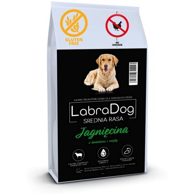 Karma sucha dla psa dorosłego LabraDog Superfood Jagnięcina z batatami i miętą rasa średnia bez zbóż i kurczaka6kg Karma sucha dla psa dorosłego LabraDog Superfood Jagnięcina z batatami i miętą rasa średnia bez zbóż i kurczaka6kg