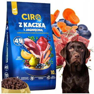 inna (Inny) KARMA SUCHA DLA PSA KACZKA JAGNIĘCINA DUŻE RASY PSY DOROSŁE CIRO ADULT 10KG inna (Inny) KARMA SUCHA DLA PSA KACZKA JAGNIĘCINA DUŻE RASY PSY DOROSŁE CIRO ADULT 10KG