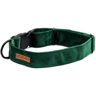 KENDOG Green Velvet Obroża S 2,5cm 30-45cm KENDOG Green Velvet Obroża S 2,5cm 30-45cm