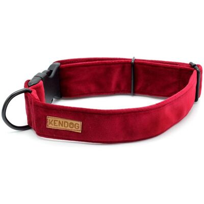 KENDOG Velvet Red Obroża XS 1,5cm KENDOG Velvet Red Obroża XS 1,5cm