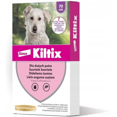 Bayer Bayer KILTIX Obroża dla psów - Duża, 70cm, Ochrona przed pchłami i kleszczami Bayer Bayer KILTIX Obroża dla psów - Duża, 70cm, Ochrona przed pchłami i kleszczami