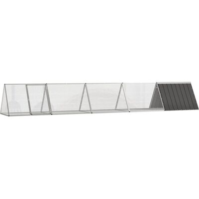 vidaXL Klatka dla Królików - Ocynkowane Stal, 504,5x80,5x71 cm vidaXL Klatka dla Królików - Ocynkowane Stal, 504,5x80,5x71 cm