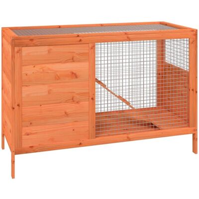 vidaXL Kooi dla królika brązowa 103x44x69,5 cm Lite drewno sosnowe - Kooi dla królika vidaXL Kooi dla królika brązowa 103x44x69,5 cm Lite drewno sosnowe - Kooi dla królika