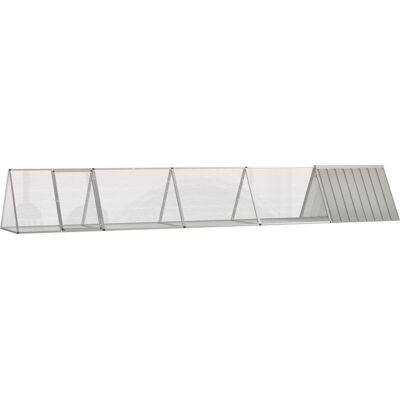 vidaXL Szary galwanizowany klatka dla królików 504,5x80,5x71 cm vidaXL Szary galwanizowany klatka dla królików 504,5x80,5x71 cm