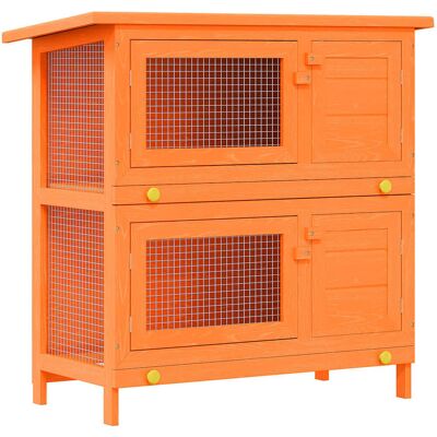 Klatka dla królików vidaXL Outdoor Hutch Small Pet Cage 4 Door Wood Klatka dla królików vidaXL Outdoor Hutch Small Pet Cage 4 Door Wood