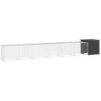 MAISONCHIC Kurnik dla kur - Ocynkowana stal antracyt 700x91x100cm MAISONCHIC Kurnik dla kur - Ocynkowana stal antracyt 700x91x100cm