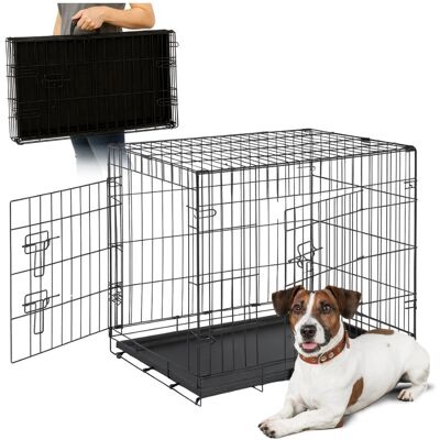 Zolta Klatka dla psa 76x53x48 cm kojec transporter metalowy składany L Zolta Klatka dla psa 76x53x48 cm kojec transporter metalowy składany L