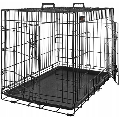 FEANDREA KLATKA DLA PSA CZARNA METAL TRANSPORTER 75x122x80 FEANDREA KLATKA DLA PSA CZARNA METAL TRANSPORTER 75x122x80