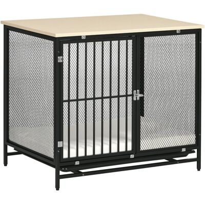 PawHut - Hundekäfig - Dąb - Czarny - Dog Crate PawHut - Hundekäfig - Dąb - Czarny - Dog Crate
