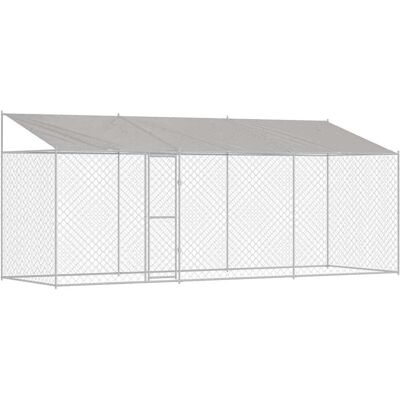 vidaXL Klatka dla psa Srebrny 600 x 200 x 256 cm Stal Galwanizowana vidaXL Klatka dla psa Srebrny 600 x 200 x 256 cm Stal Galwanizowana