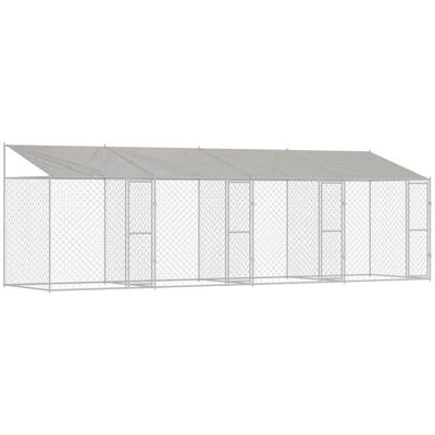 vidaXL Klatka dla psa Srebrny 800 x 200 x 256 cm Stal Galwanizowana vidaXL Klatka dla psa Srebrny 800 x 200 x 256 cm Stal Galwanizowana