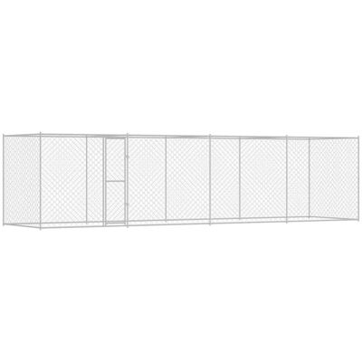 vidaXL Klatka dla psa Srebrny 800 x 200 x 256 cm Stal Galwanizowana vidaXL Klatka dla psa Srebrny 800 x 200 x 256 cm Stal Galwanizowana