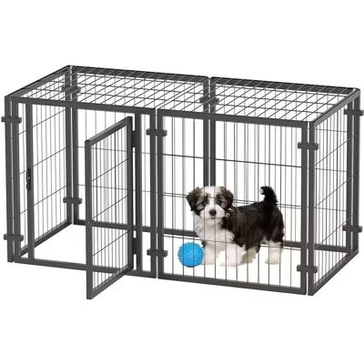 Nobo Kids Klatka Zamykany Kojec Metalowy z Drzwiami Zagroda dla Psa Kota Wybieg dla Zwierząt 60 cm Nobo Kids Klatka Zamykany Kojec Metalowy z Drzwiami Zagroda dla Psa Kota Wybieg dla Zwierząt 60 cm