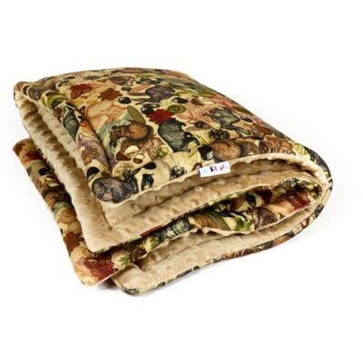 Psiakrew Koc dla psa Forest Treasures mata, pled polar Minky -75x125 cm Psiakrew Koc dla psa Forest Treasures mata, pled polar Minky -75x125 cm
