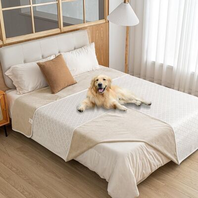 Inny producent Koc dla Psa Mata Ochronna Wodoodporna Nadaje Się Do Prania Beżowa 100x120cm Inny producent Koc dla Psa Mata Ochronna Wodoodporna Nadaje Się Do Prania Beżowa 100x120cm