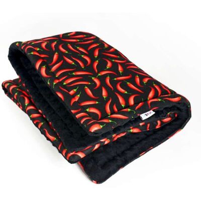 Psiakrew Koc dla psa Red Hot Chili mata, pled polar Minky -65x75 cm Psiakrew Koc dla psa Red Hot Chili mata, pled polar Minky -65x75 cm