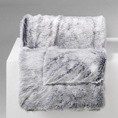 Inny producent Koc ze sztucznego futra w kolorze antarktycznym Inny producent Koc ze sztucznego futra w kolorze antarktycznym